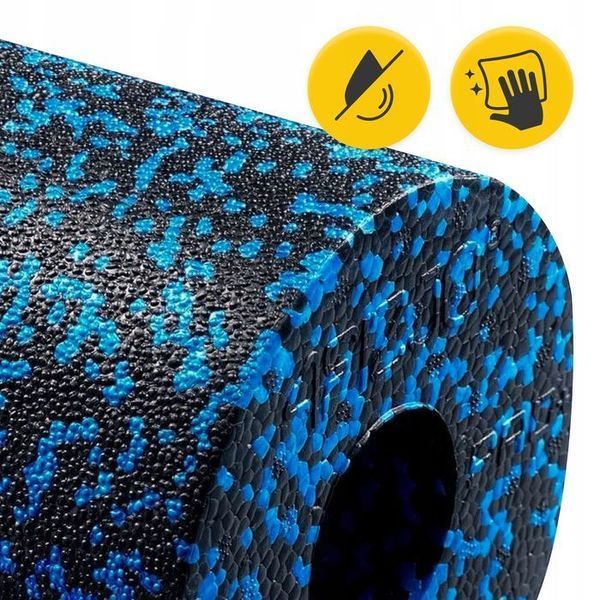 Масажний ролик 4FIZJO EPP PRO+ 33 x 14 см (валик, роллер) гладкий Black/Blue (P-5907222931417) P-5907222931417 фото