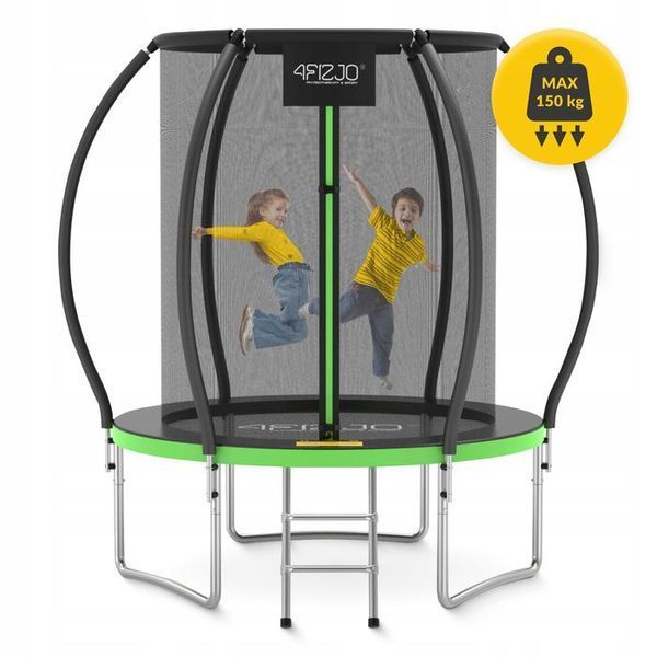 Батут із внутрішньою сіткою 4FIZJO PRO 6FT 183 см Black/Green (P-5907739319234) 154197-2692 фото