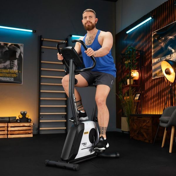 Велотренажер магнітний Trex Sport TX-500MB IRON з Bluetooth і FitShow, 14 рівнів навантаження, білий 5902308237728 фото
