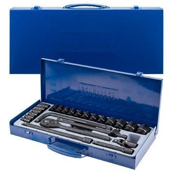 Набір інструментів Scheppach SCH-4245B-5MPB 24пр. 1/2" (6гр.) &mdash; універсальний комплект для роботи з різьбовими з'єднаннями 65252 фото