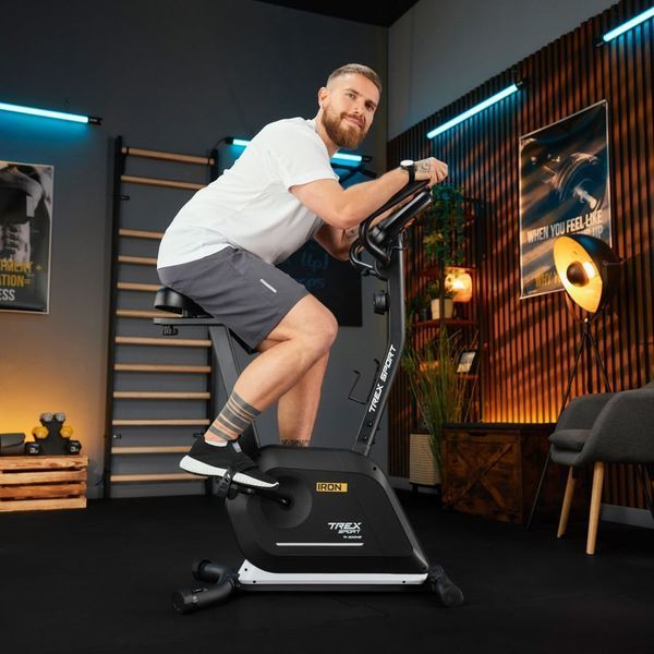 Велотренажер магнітний Trex Sport TX-500MB IRON з Bluetooth і FitShow, 14 рівнів навантаження, чорний 5902308237711 фото