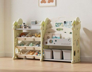 Стелаж з контейнерами + книжкова полиця 2в1 &ldquo;Tree XL&rdquo; Салатовий 145235-163765 фото