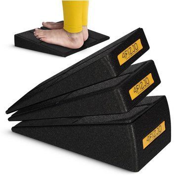 Клин-платформа 4FIZJO Slant Board 3 рівні для присідань та розтяжки Black (P-5905973400312) P-5905973400312 фото