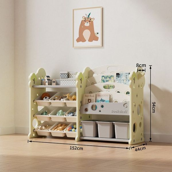 Стелаж з контейнерами + книжкова полиця 2в1 &ldquo;Tree XL&rdquo; Салатовий 145235-163765 фото