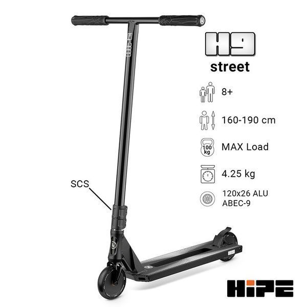 Самокат трюковий Hipe H9 Black / Black 142766-1888 фото
