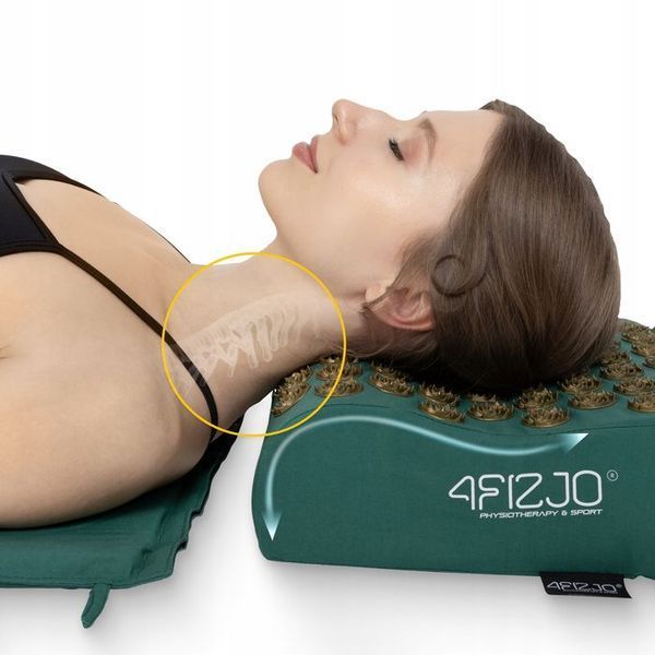 Килимок акупунктурний з подушкою 4FIZJO Ergo Mat Аплікатор Кузнєцова Navy Green/Gold (P-5907739315076) 147992-2692 фото