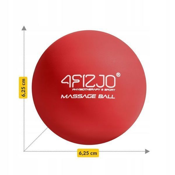 Масажний м'яч 4FIZJO Lacrosse Ball 6.25 см Red (P-5907222931202) P-5907222931202 фото