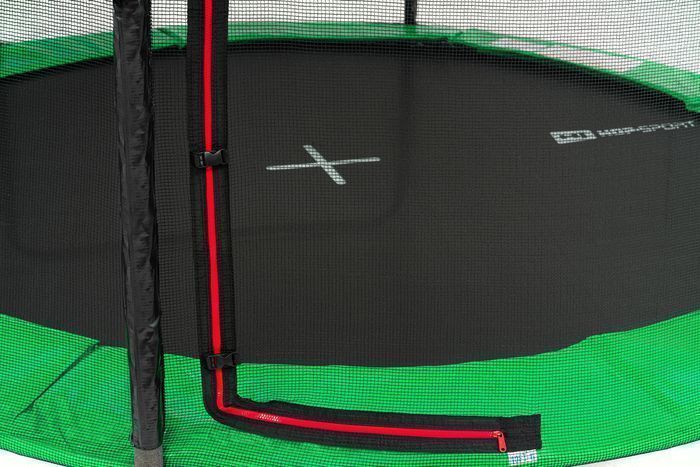Батут Hop-Sport з внутрішньою сіткою 12ft (366cm) Чорно-зелений 1909-1664 фото