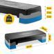Степ-платформа 2-ступінчаста 4FIZJO 69 х 28 х 10-15 см Black/Blue (P-5907222931370) P-5907222931370 фото 5