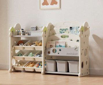 Стелаж з контейнерами + книжкова полиця 2в1 &ldquo;Tree XL&rdquo; Білий 145236-163765 фото