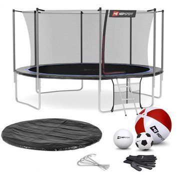 Батут Hop-Sport з внутрішньою сіткою 14ft (427cm) Чорно-синій 1912-1664 фото