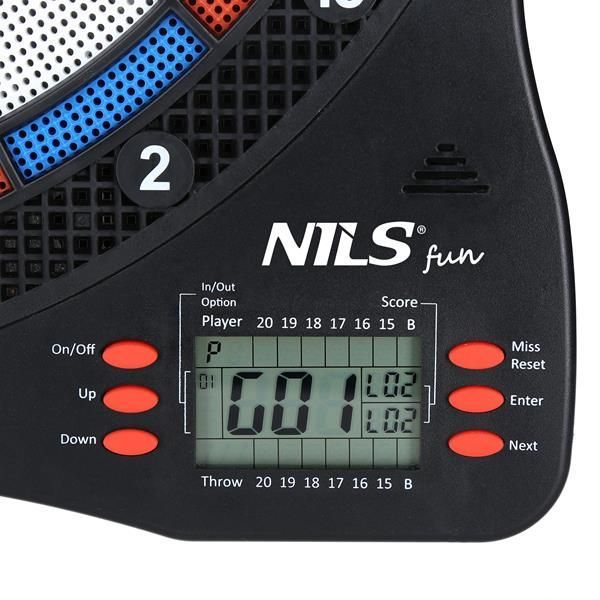Дартс електронний NILS FUN TDE01 33,5 см електронна мішень з 32 іграми 5907695553147 фото