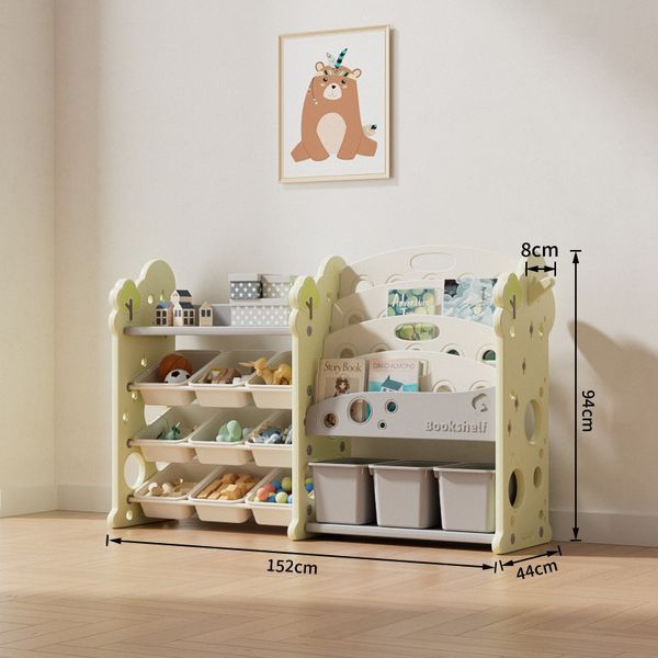 Стелаж з контейнерами + книжкова полиця 2в1 &ldquo;Tree XL&rdquo; Білий 145236-163765 фото