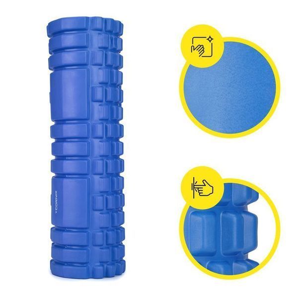 Масажний ролик Cornix EVA 45 x 14 см (валик, роллер) XR-0039 Blue XR-0039 фото