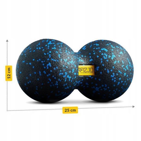 Масажний м'яч подвійний 4FIZJO EPP DuoBall 12 Black/Blue (P-5907222931349) 154200-2692 фото
