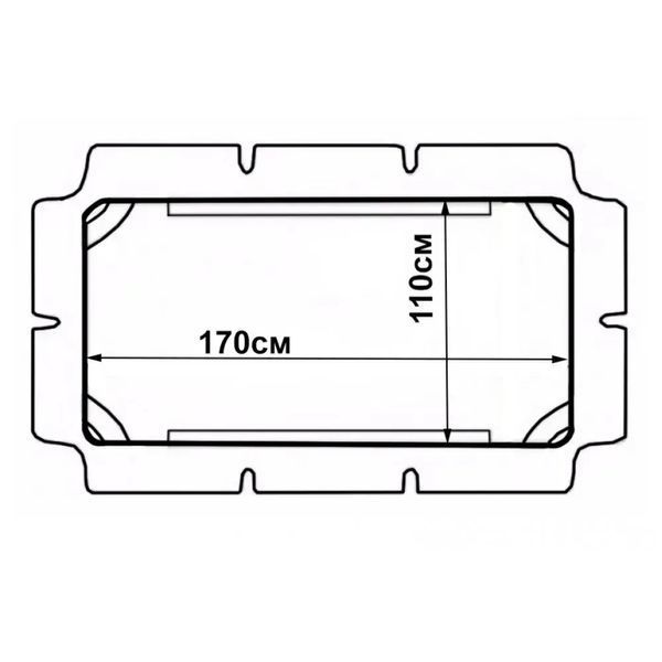 Дашок для садової гойдалки Bonro 170x110 см коричневий 42400939 фото