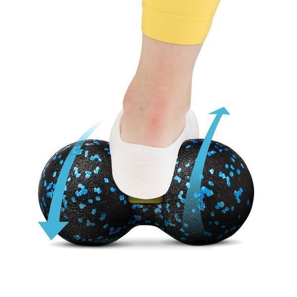 Масажний м'яч подвійний 4FIZJO EPP DuoBall 12 Black/Blue (P-5907222931349) 154200-2692 фото