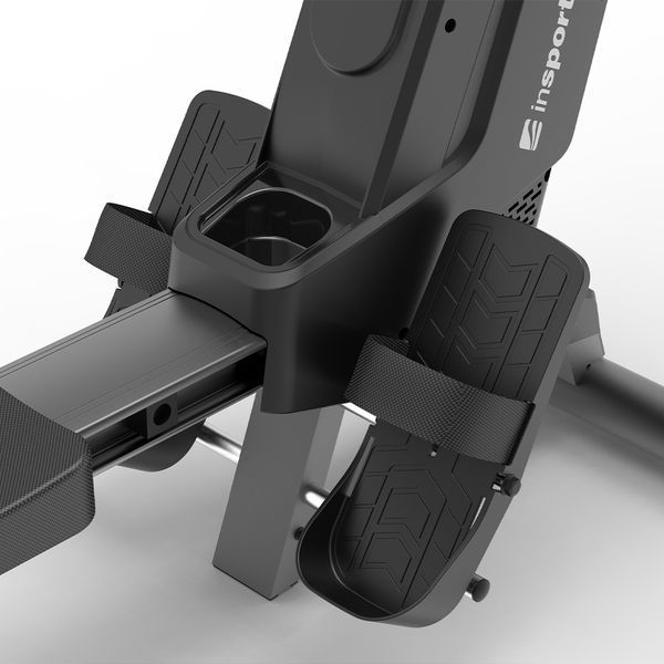 Веслувальний тренажер магнітний inSPORTline Yukona чорний з 16 рівнями опору та Bluetooth 16635-2 фото