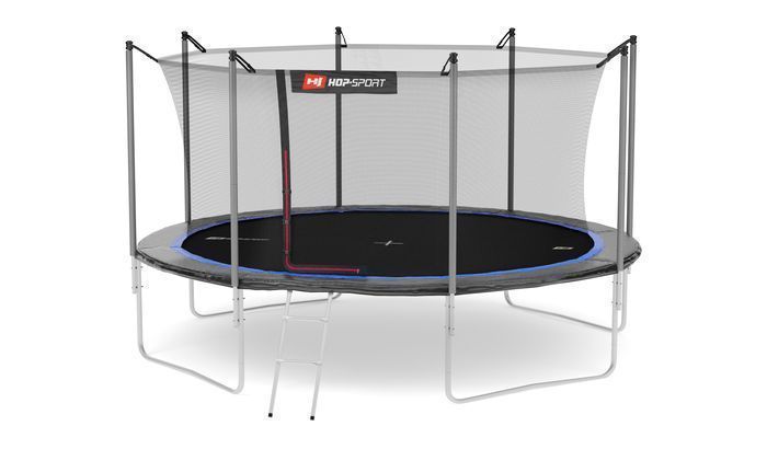 Батут Hop-Sport з внутрішньою сіткою 14ft (427cm) Чорно-синій 1912-1664 фото