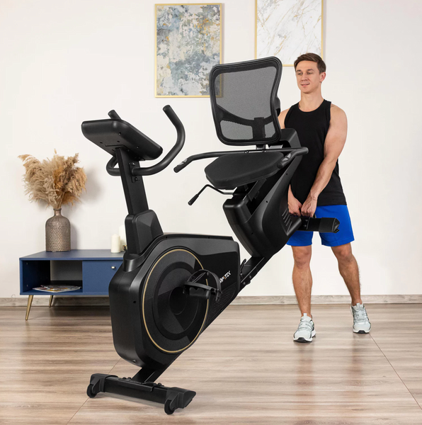 Горизонтальний велотренажер Gymtek XBR6000 електромагнітний золотистий 147900-1664 фото