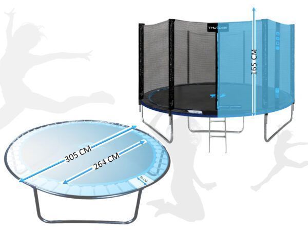 Батут THUNDER OUTSIDE PRO 10FT блакитний 305 см OUTSIDE-PRO-10FT-BLUE фото
