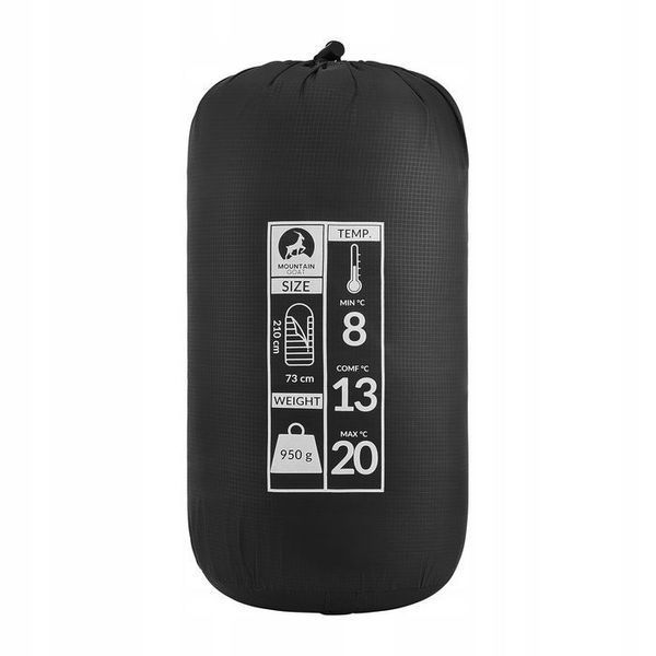 Спальний мішок (спальник) ковдра Mountain Goat 2 в 1 Standard 8 ...+20&deg;C R Black/Grey (P-5905973400954) 154698-2692 фото