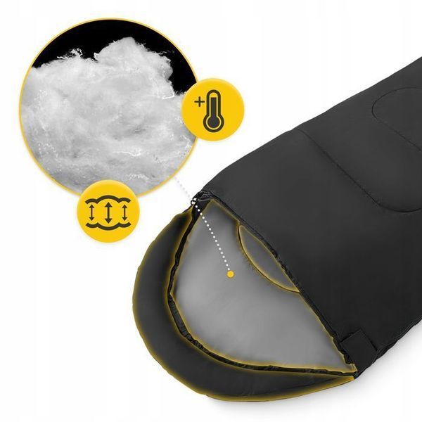 Спальний мішок (спальник) ковдра Mountain Goat 2 в 1 Standard 8 ...+20&deg;C R Black/Grey (P-5905973400954) 154698-2692 фото