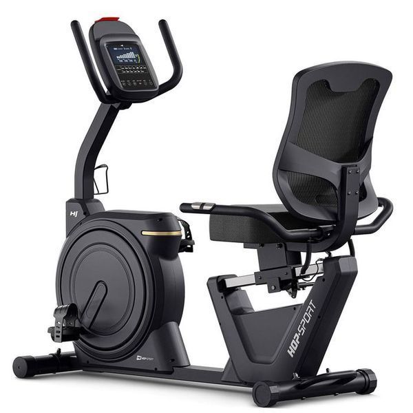 Горизонтальний велотренажер Hop-Sport HS-5000L Ranker чорно-золотистий 5902308240360 фото