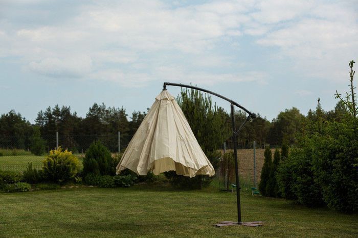 Парасоля садова кутова з нахилом FunFit Garden бежевий 3м. 17744-3101 фото