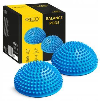 Півсфера масажна балансувальна 4FIZJO Balance Pad 16 см 2 шт масажер для ніг, стоп Blue (P-5907739310491) P-5907739310491 фото