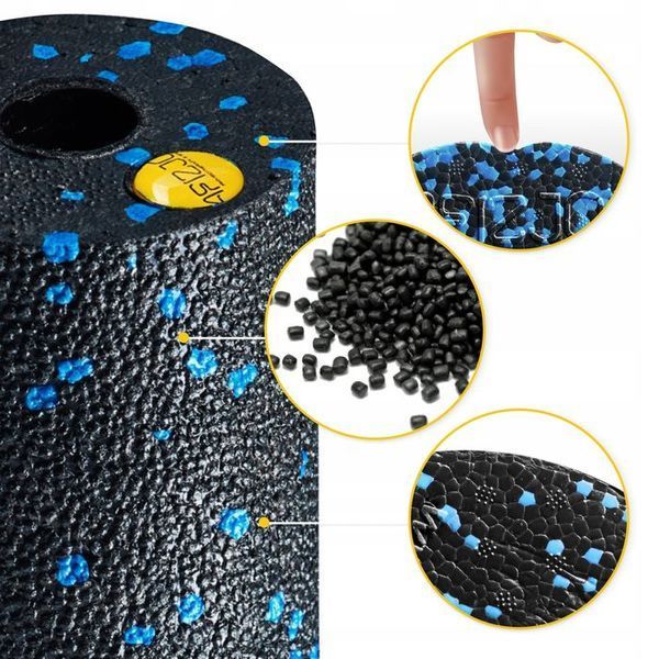 Масажний ролик 4FIZJO Mini Foam Roller 15 x 5.3 см (валик, роллер) Black/Blue (P-5907222931943) 142283-2692 фото