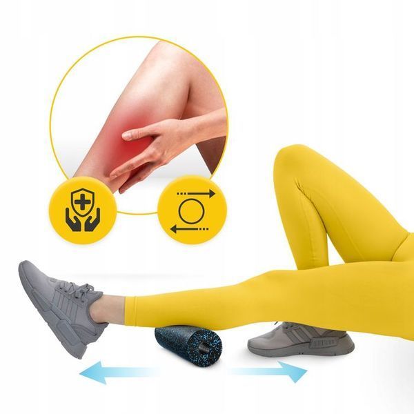 Масажний ролик 4FIZJO Mini Foam Roller 15 x 5.3 см (валик, роллер) Black/Blue (P-5907222931943) 142283-2692 фото