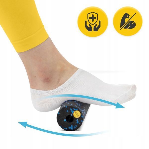 Масажний ролик 4FIZJO Mini Foam Roller 15 x 5.3 см (валик, роллер) Black/Blue (P-5907222931943) 142283-2692 фото