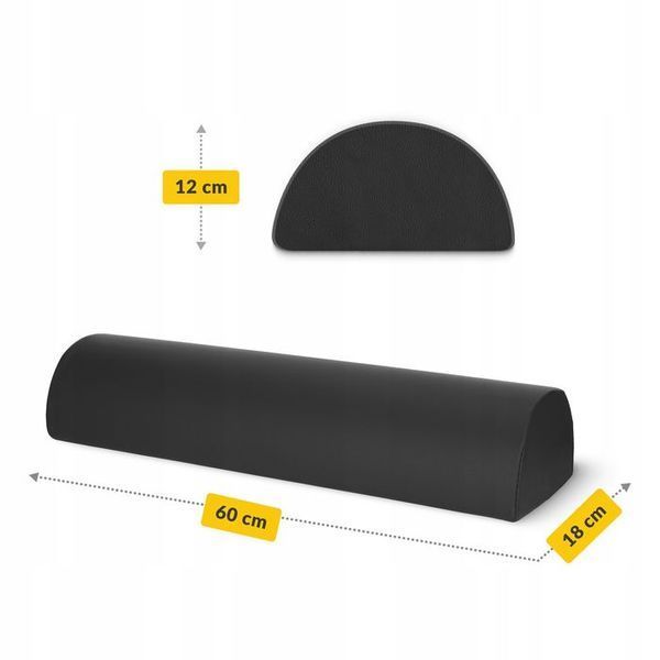 Напіввалик для реабілітації та масажу 4FIZJO 60 x 18 x 12 Black (P-5905973402941) 154649-2692 фото