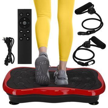 Віброплатформа для тренувань 4FIZJO Ultra+ з пультом та еспандерами Black/Red (P-5905973401531) P-5905973401531 фото