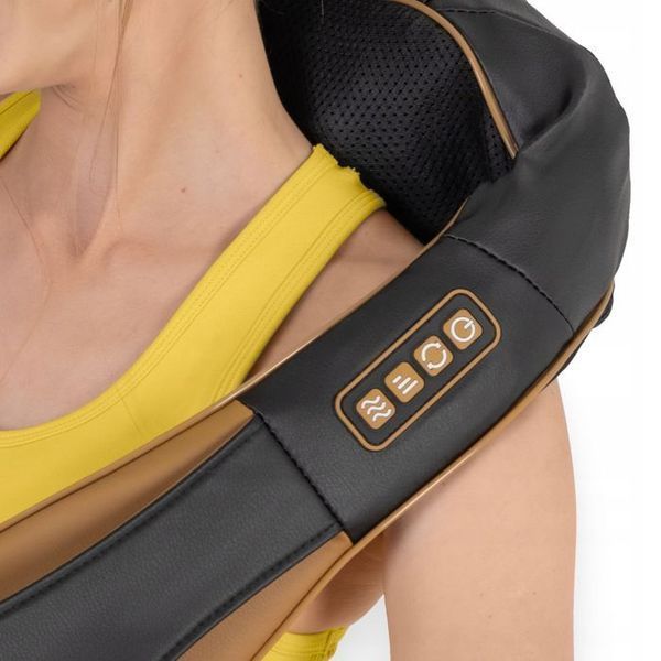 Накидка-масажер 4FIZJO Shiatsu Pro+ для шиї та спини Black/Gold (P-5907739312358) 154650-2692 фото