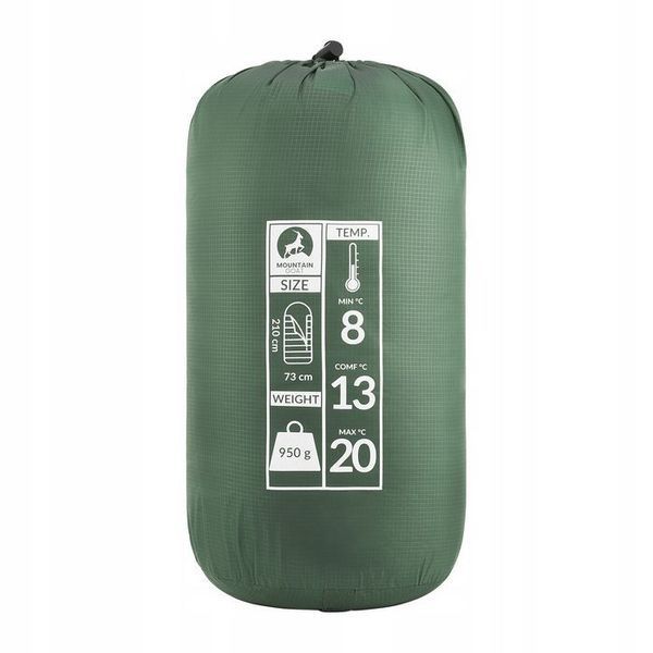 Спальний мішок (спальник) ковдра Mountain Goat 2 в 1 Standard 8 ...+20&deg;C R Olive/Grey (P-5905973400961) 154700-2692 фото