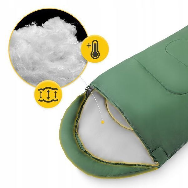 Спальний мішок (спальник) ковдра Mountain Goat 2 в 1 Standard 8 ...+20&deg;C R Olive/Grey (P-5905973400961) 154700-2692 фото