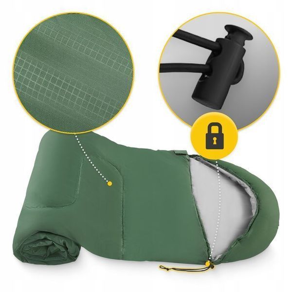 Спальний мішок (спальник) ковдра Mountain Goat 2 в 1 Standard 8 ...+20&deg;C R Olive/Grey (P-5905973400961) 154700-2692 фото