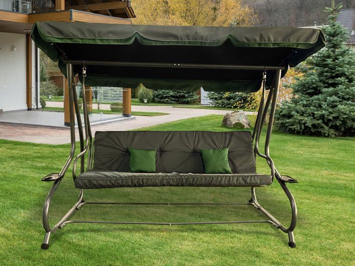 Садова розкладна гойдалка FunFit Relax Plus Grey 17749-3101 фото