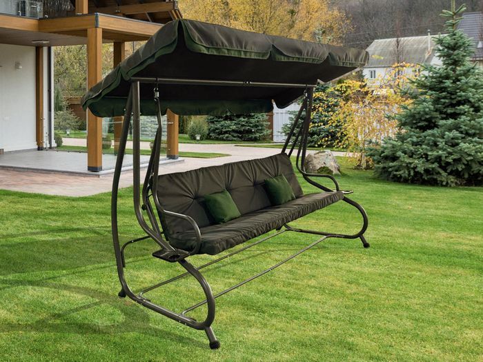 Садова розкладна гойдалка FunFit Relax Plus Grey 17749-3101 фото
