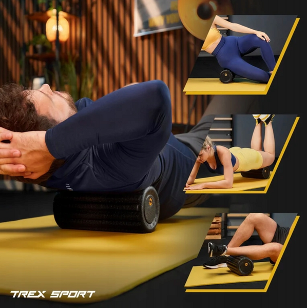 Роллер масажер ребристий Trex Sport TX-030EPR EPP 30 см чорний 5902308233348 фото