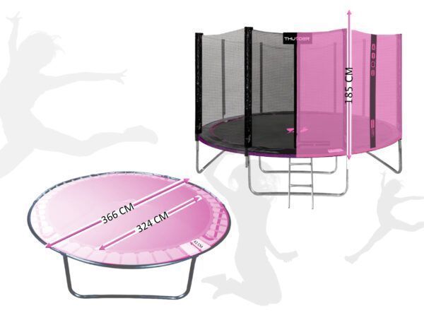 Батут THUNDER OUTSIDE PRO 12FT рожевий 366 см OUTSIDE-PRO-12FT-PINK фото