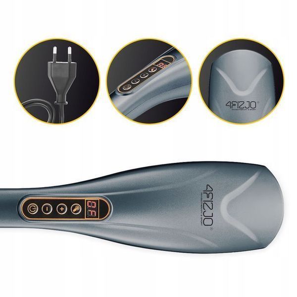 Ручний вібраційний масажер для тіла 4FIZJO Long Stick 7 в 1 Grey (P-5907739319135) P-5907739319135 фото