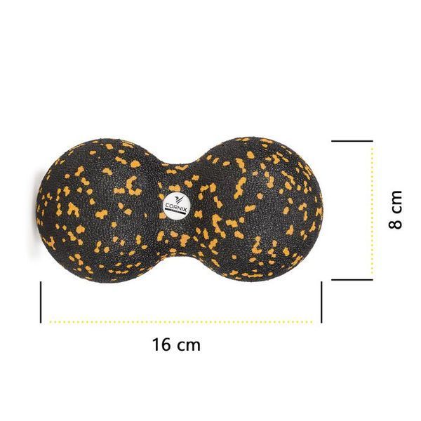 Масажний набір Cornix (Ball 8 см, Duoball 8 х 16 см та Foam Roller 30 х 15 см) XR-0081 XR-0081 фото