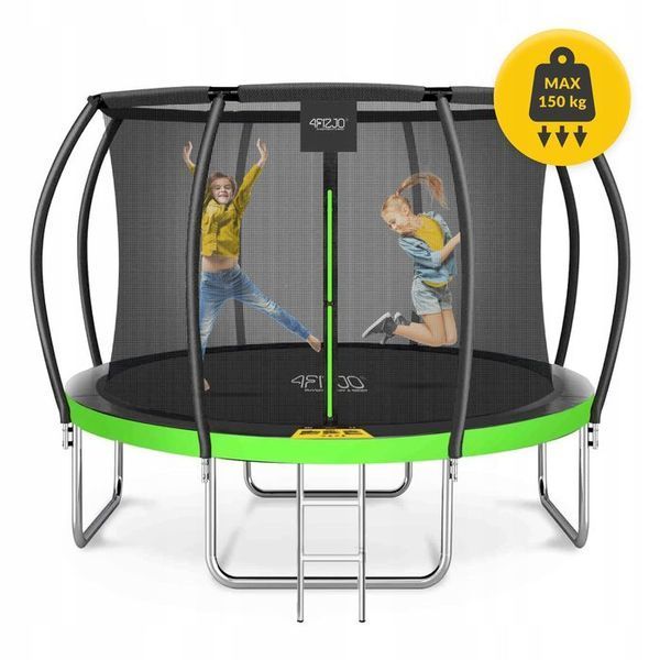 Батут із внутрішньою сіткою 4FIZJO PRO 12FT 374 см Black/Green (P-5907739314185) P-5907739314185 фото