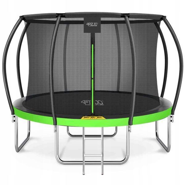 Батут із внутрішньою сіткою 4FIZJO PRO 12FT 374 см Black/Green (P-5907739314185) P-5907739314185 фото