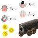 Масажний набір Cornix (Ball 8 см, Duoball 8 х 16 см та Foam Roller 30 х 15 см) XR-0081 XR-0081 фото 7