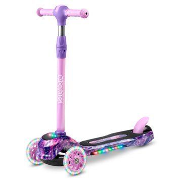 Самокат дитячий триколісний Ricokids Piko з LED колесами рожево-фіолетовий 765013 фото