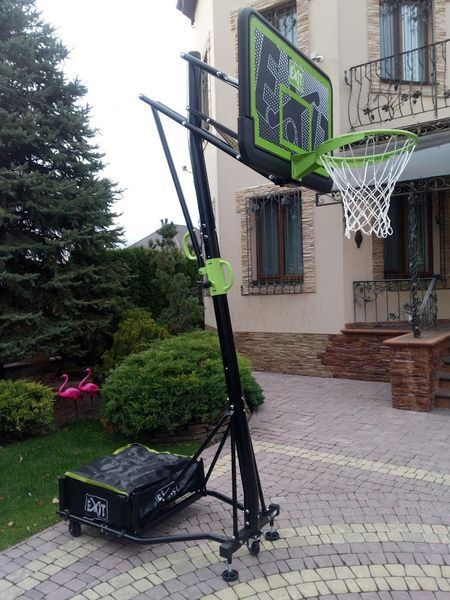 Мобільна баскетбольна стійка EXIT Galaxy&nbsp;black + кільце з амортизацією 281-3056 фото
